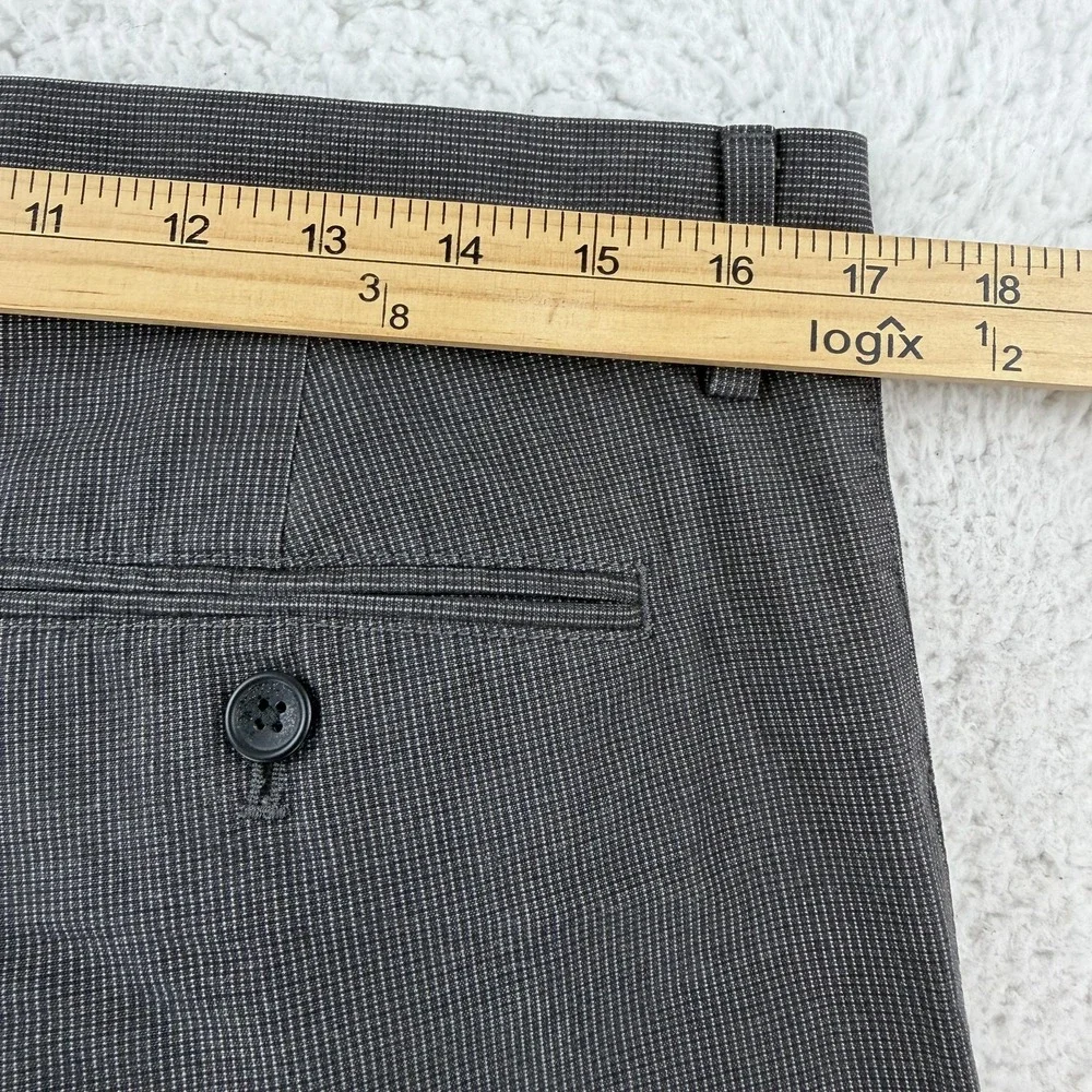 Banana Republic Kentfield Chino Pants Mens 34x30 Black Slim Fit Striped